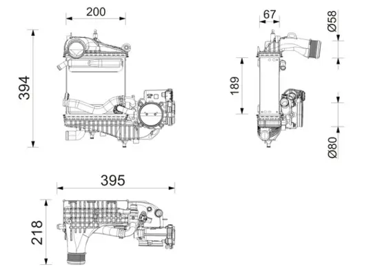 Ladeluftkühler MAHLE CI 788 000P