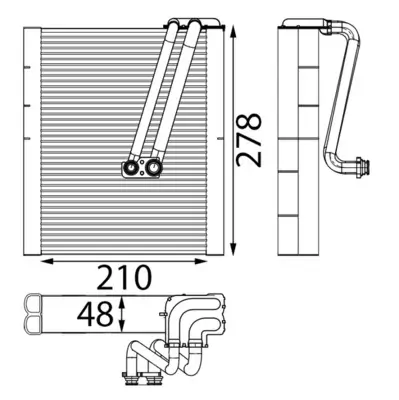 Verdampfer, Klimaanlage MAHLE AE 252 000S Bild Verdampfer, Klimaanlage MAHLE AE 252 000S