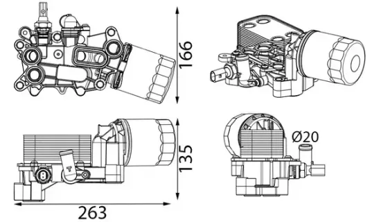 Ölkühler, Motoröl MAHLE CLC 443 000S Bild Ölkühler, Motoröl MAHLE CLC 443 000S