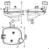 Ausgleichsbehälter, Kühlmittel MAHLE CRT 336 000S