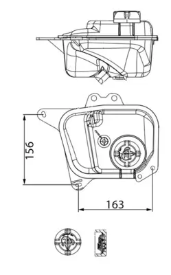 Ausgleichsbehälter, Kühlmittel MAHLE CRT 344 000S