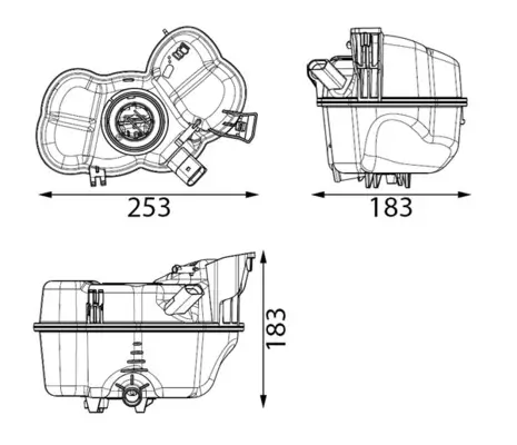 Ausgleichsbehälter, Kühlmittel MAHLE CRT 349 000S