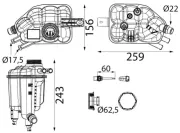 Ausgleichsbehälter, Kühlmittel MAHLE CRT 350 000S
