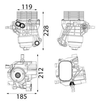 Ölkühler, Motoröl MAHLE CLC 466 000S Bild Ölkühler, Motoröl MAHLE CLC 466 000S