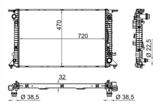 Kühler, Motorkühlung MAHLE CR 2178 000S Bild Kühler, Motorkühlung MAHLE CR 2178 000S