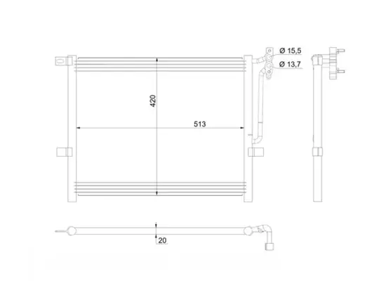 Kondensator, Klimaanlage MAHLE AC 234 002S Bild Kondensator, Klimaanlage MAHLE AC 234 002S