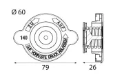Verschlussdeckel, Kühlmittelbehälter MAHLE CRTC 14 000S
