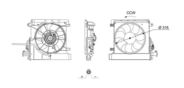 Lüfter, Motorkühlung MAHLE CFF 707 000S