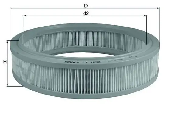 Luftfilter MAHLE LX 1638