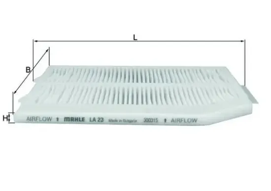 Filter, Innenraumluft MAHLE LA 23 Bild Filter, Innenraumluft MAHLE LA 23