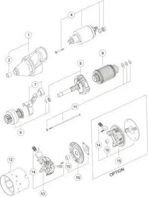 Starter 12 V 1,4 kW MAHLE MS 266 Bild Starter 12 V 1,4 kW MAHLE MS 266