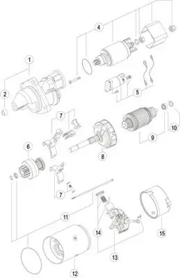Starter 12 V 3,2 kW MAHLE MS 207 Bild Starter 12 V 3,2 kW MAHLE MS 207