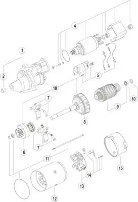 Starter 24 V 4,0 kW MAHLE MS 232 Bild Starter 24 V 4,0 kW MAHLE MS 232