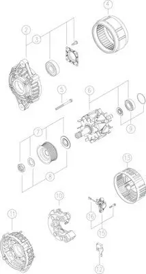 Generator 14 V MAHLE MG 356