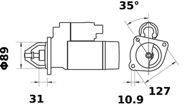 Starter 24 V 4,0 kW MAHLE MS 423 Bild Starter 24 V 4,0 kW MAHLE MS 423