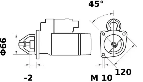 Starter 12 V 1,4 kW MAHLE MS 283 Bild Starter 12 V 1,4 kW MAHLE MS 283