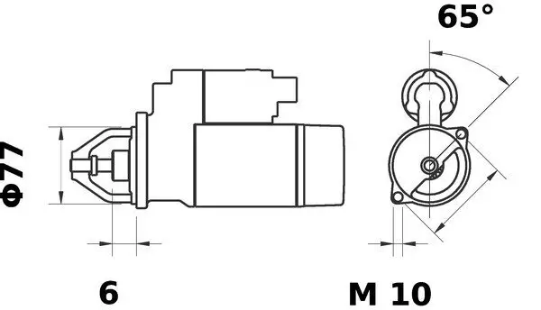 Starter 12 V 2,3 kW MAHLE MS 233