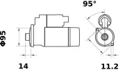 Starter 12 V 2,5 kW MAHLE MS 215