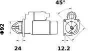 Starter 12 V 2,2 kW MAHLE MS 12