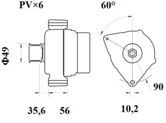 Generator 14 V MAHLE MG 594 Bild Generator 14 V MAHLE MG 594