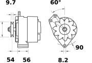 Generator 14 V MAHLE MG 457