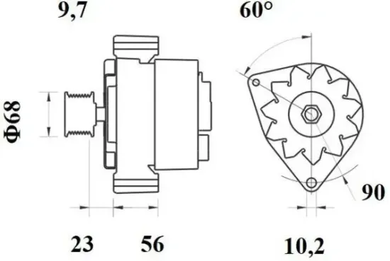 Generator 14 V MAHLE MG 431 Bild Generator 14 V MAHLE MG 431