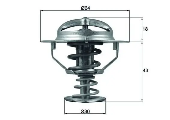 Thermostat, Kühlmittel MAHLE TX 114 82D