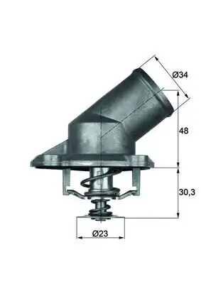 Thermostat, Kühlmittel MAHLE TI 224 92