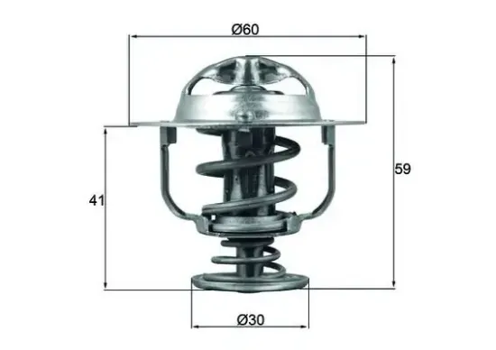 Thermostat, Kühlmittel MAHLE TX 177 82D Bild Thermostat, Kühlmittel MAHLE TX 177 82D