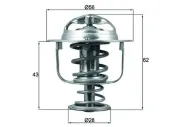 Thermostat, Kühlmittel MAHLE TX 197 71D