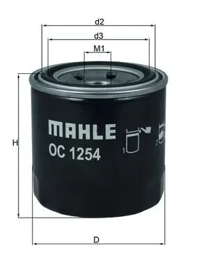 Ölfilter MAHLE OC 1254