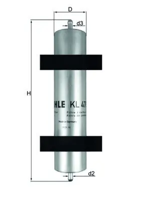 Kraftstofffilter MAHLE KL 478 Bild Kraftstofffilter MAHLE KL 478
