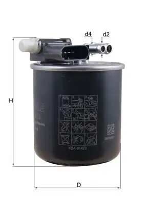 Kraftstofffilter MAHLE KL 911