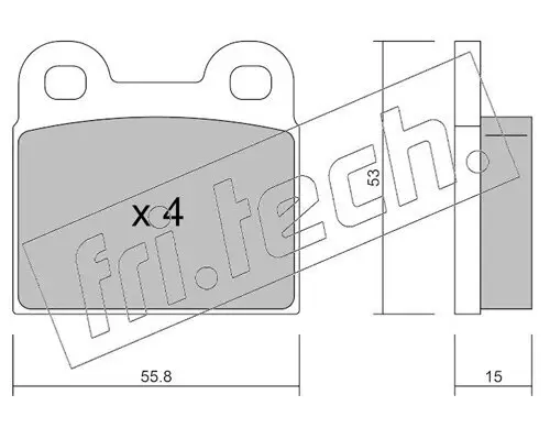 Bremsbelagsatz, Scheibenbremse fri.tech. 002.1 Bild Bremsbelagsatz, Scheibenbremse fri.tech. 002.1