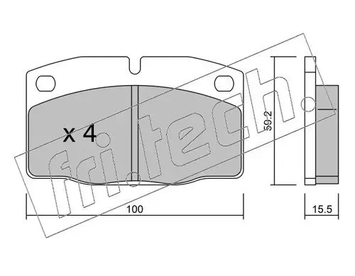 Bremsbelagsatz, Scheibenbremse Vorderachse fri.tech. 046.0 Bild Bremsbelagsatz, Scheibenbremse Vorderachse fri.tech. 046.0
