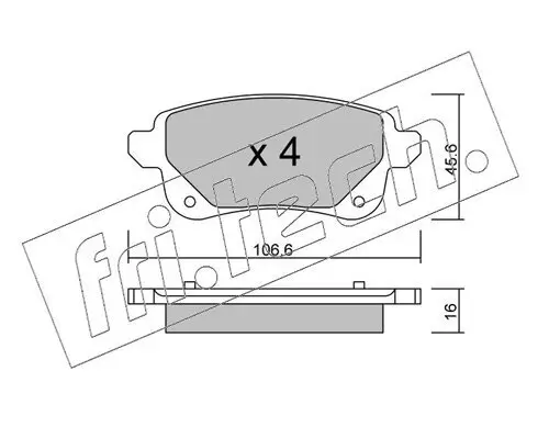Bremsbelagsatz, Scheibenbremse Hinterachse fri.tech. 1112.0 Bild Bremsbelagsatz, Scheibenbremse Hinterachse fri.tech. 1112.0