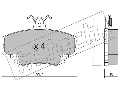 Bremsbelagsatz, Scheibenbremse Vorderachse fri.tech. 122.0 Bild Bremsbelagsatz, Scheibenbremse Vorderachse fri.tech. 122.0