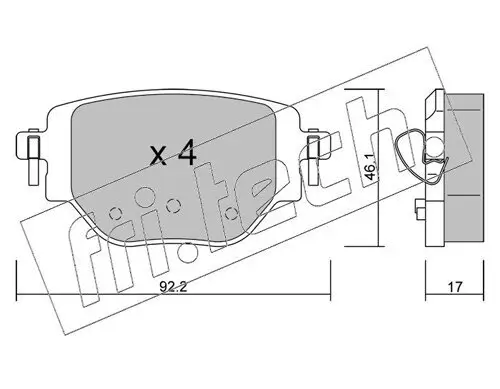 Bremsbelagsatz, Scheibenbremse Hinterachse fri.tech. 1246.0 Bild Bremsbelagsatz, Scheibenbremse Hinterachse fri.tech. 1246.0