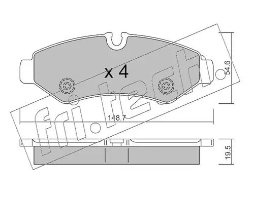 Bremsbelagsatz, Scheibenbremse Hinterachse fri.tech. 1275.0 Bild Bremsbelagsatz, Scheibenbremse Hinterachse fri.tech. 1275.0
