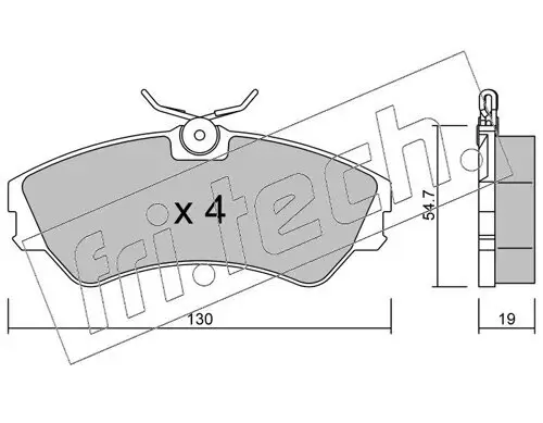 Bremsbelagsatz, Scheibenbremse Vorderachse fri.tech. 165.0 Bild Bremsbelagsatz, Scheibenbremse Vorderachse fri.tech. 165.0