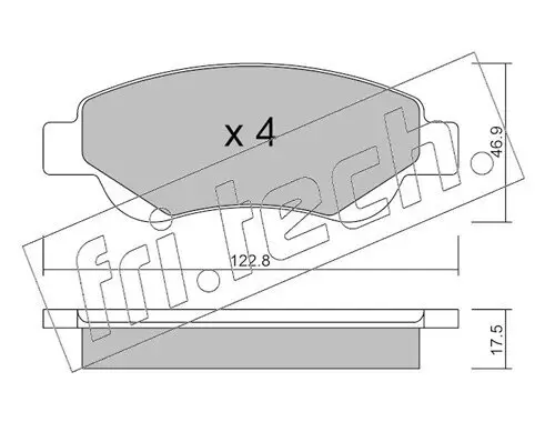 Bremsbelagsatz, Scheibenbremse Vorderachse fri.tech. 653.0 Bild Bremsbelagsatz, Scheibenbremse Vorderachse fri.tech. 653.0