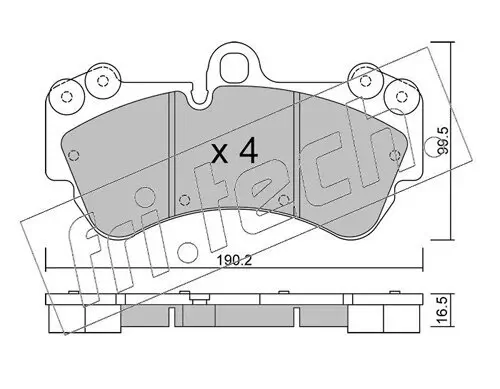 Bremsbelagsatz, Scheibenbremse Vorderachse fri.tech. 669.0 Bild Bremsbelagsatz, Scheibenbremse Vorderachse fri.tech. 669.0