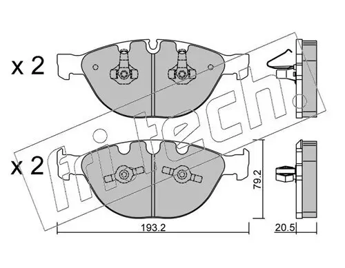 Bremsbelagsatz, Scheibenbremse Vorderachse fri.tech. 788.0 Bild Bremsbelagsatz, Scheibenbremse Vorderachse fri.tech. 788.0
