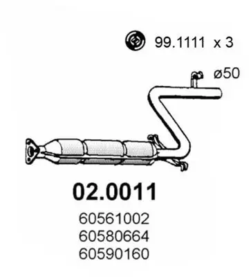 Katalysator vorne ASSO 02.0011 Bild Katalysator vorne ASSO 02.0011