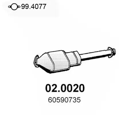 Katalysator vorne ASSO 02.0020