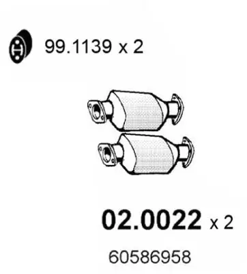 Katalysator vorne ASSO 02.0022