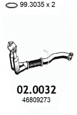 Katalysator vorne ASSO 02.0032