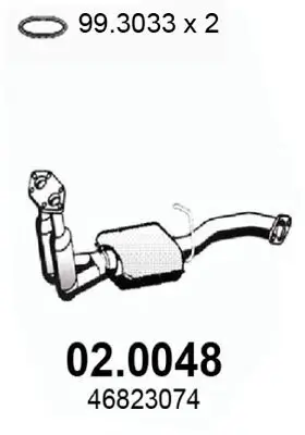 Katalysator vorne ASSO 02.0048