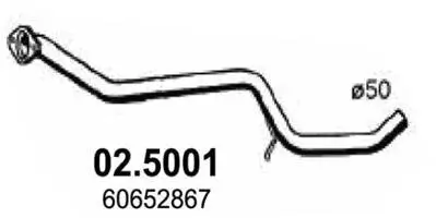 Abgasrohr mitte ASSO 02.5001