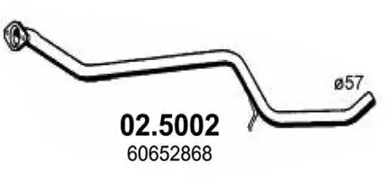 Abgasrohr mitte ASSO 02.5002